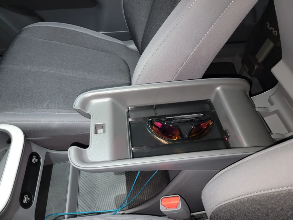 Printed Ioniq 5 organizer fitted in the car console